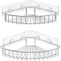 Pacote com 2 unidades de aço inoxidável Corner Shower Caddy SMARTAKE SUS304