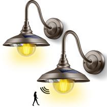 Pacote com 2 unidades de alumínio vintage Solar Barn Light SideInlar Pacote com 2 unidades de alumínio vintage Solar Barn Light SideInlar