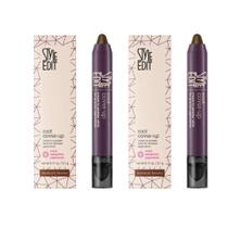 Pacote com 2 unidades de cabelo castanho médio Root Touch Up Stick STYLE EDIT