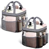 Pacote com 2 unidades de malha portátil Shower Caddy Attmu para dormitório universitário