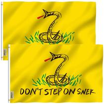 Pacote com 2 unidades de poliéster Flag Anley Don't Step on Snek 90x150cm