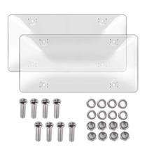 Pacote com 2 unidades License Plate Shields EVSOFMLF Clear Bubble Design Pacote com 2 unidades License Plate Shields EVSOFMLF Clear Bubble Design