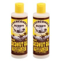Pacote com 2 unidades perfumadas de óleo de coco Beachcomber Budd's de 240 ml Pacote com 2 unidades perfumadas de óleo de coco Beachcomber Budd's de 240 ml