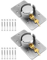 Pacote com 2 unidades Puck Lock and Hasp QWORK Heavy Duty High Security Pacote com 2 unidades Puck Lock and Hasp QWORK Heavy Duty High Security