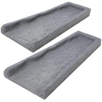 Pacote com 2 unidades Rubber Downspout Splash Block Sekcen Rain Gutter Grey