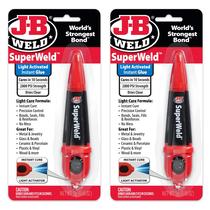 Pacote com 2 unidades Superglue J-B Weld Light Activated Clear 5g Pacote com 2 unidades Superglue J-B Weld Light Activated Clear 5g