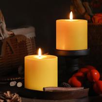 Pacote com 2 velas Pillar de cera de abelha ginitiri 100% pura