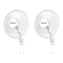 Pacote com 2 ventiladores oscilantes de parede Hurricane 16" brancos Pacote com 2 ventiladores oscilantes de parede Hurricane 16" brancos