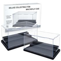 Pacote com 2 vitrines para minifiguras de ação em acrílico