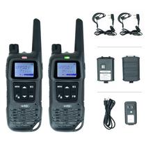 Pacote com 2 Walkie Talkies BTECH FRS-A1 Black com rádio NOAA
