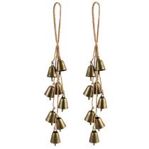 Pacote com 2 Witch Bells para proteção de maçanetas, rústico ao ar livre