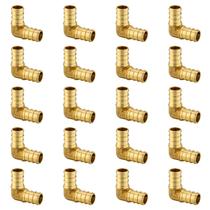 (Pacote com 20) Acessórios de latão EFIELD Pex 25 mm X 25 mm Elbow Barb Crimp