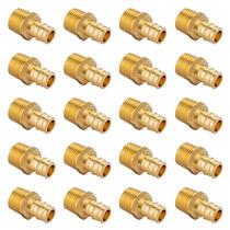 (Pacote com 20) Adaptador NPT macho de expansão de fluxo total EFIELD Pex A Full Full Flow