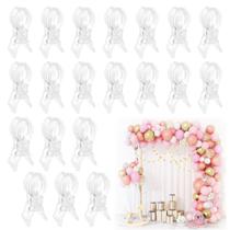 Pacote com 20 Clipes Transparentes de 3,5" para Arco de Balões, Alta Resistência Pacote com 20 Clipes Transparentes de 3,5" para Arco de Balões, Alta Resistência