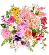Pacote Com 20 Guardanapos De Papel 33x33cm Flower Bouquet Napkin Pacote Com 20 Guardanapos De Papel 33x33cm Flower Bouquet Napkin