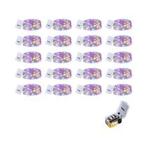 Pacote Com 20 Luzes De Fada 30 LED 3M Com Fio De Cobre Prateado, Alimentadas Por Bateria, Decoração