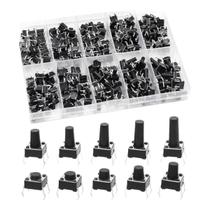 Pacote com 200 Botoes Tacteis Micro Impulsos 4 Pinos