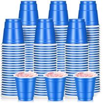 Pacote com 200 copos de plástico azul Layhit, 60 ml, descartáveis