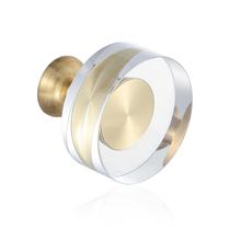 Pacote com 24 botões redondos de latão e cristal Guank, 3 cm, dourados Pacote com 24 botões redondos de latão e cristal Guank, 3 cm, dourados