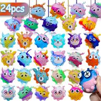 Pacote com 24 brinquedos Fidget Toys Supovil 3D Stress Ball Toy para todas as idades Pacote com 24 brinquedos Fidget Toys Supovil 3D Stress Ball Toy para todas as idades
