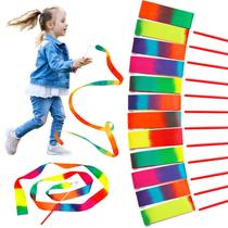 Pacote com 24 flâmulas Dance Ribbon Streamers JoyCat Rainbow 200 cm Pacote com 24 flâmulas Dance Ribbon Streamers JoyCat Rainbow 200 cm