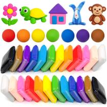 Pacote com 24 Massinhas 12 Cores de EVA Pula Pula Brinquedo Infantil que Não Suja Pacote com 24 Massinhas 12 Cores de EVA Pula Pula Brinquedo Infantil que Não Suja