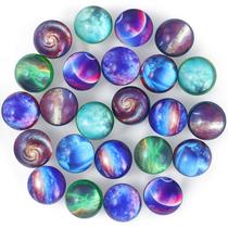 Pacote com 24 peças de borracha Bouncy Balls Ayfjovs Galaxy de 32 mm
