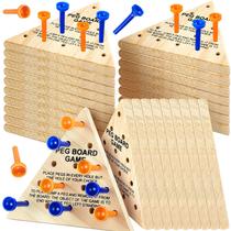Pacote com 24 unidades do Wooden Triangle Peg Game Deekin para adultos e adolescentes