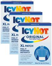 Pacote com 3 adesivos para alívio da dor Icy Hot Original XL
