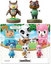 Pacote com 3 Amiibo Animal Crossing Series Tom Nook Blathers