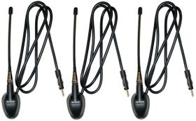 Pacote com 3 Antenas Universais de Borracha com Haste de 15 cm e Cabo Pacote com 3 Antenas Universais de Borracha com Haste de 15 cm e Cabo