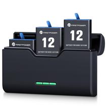 Pacote com 3 baterias e carregadores de 2250mAh para GoPro Hero 12-9