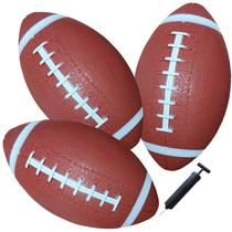 Pacote com 3 bolas de futebol impermeáveis Apple Round de 20 cm com bomba