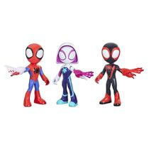 Pacote com 3 bonecos de ação Spidey and his Amazing Friends