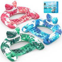 Pacote com 3 cadeiras flutuantes de piscina infláveis Pool Floats KEUCL
