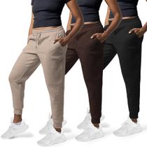 Pacote com 3 calças de moletom femininas Common Stitch, calças de moletom femininas aconchegantes, corredores de ioga femininos de lã (disponíveis no Plus)