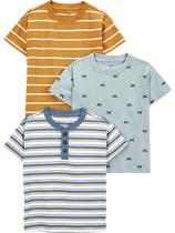 Pacote com 3 camisetas de manga curta para bebês Simple Joys by Carter's 5 US Pacote com 3 camisetas de manga curta para bebês Simple Joys by Carter's 5 US