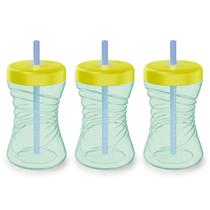 Pacote com 3 canudos Sippy Cup NUK Fun Grip para crianças de 8 meses ou mais Pacote com 3 canudos Sippy Cup NUK Fun Grip para crianças de 8 meses ou mais