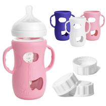 Pacote com 3 capas de silicone Joxodak com tampas para Philips Avent de 8 onças Pacote com 3 capas de silicone Joxodak com tampas para Philips Avent de 8 onças