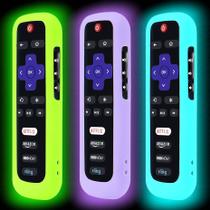 Pacote com 3 capas remotas para controle remoto Roku Smart TV Steaming Stick Pacote com 3 capas remotas para controle remoto Roku Smart TV Steaming Stick