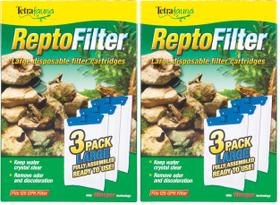 Pacote com 3 cartuchos de filtro descartáveis grandes Tetra ReptoFilter Pacote com 3 cartuchos de filtro descartáveis grandes Tetra ReptoFilter