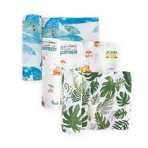 Pacote com 3 cobertores Little Unicorn Premium Muslin Swaddle