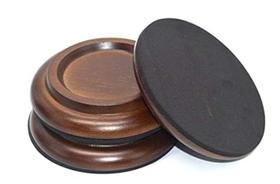 Pacote com 3 copos de rodízio para piano de madeira dura FameFame 12,5 cm marrons