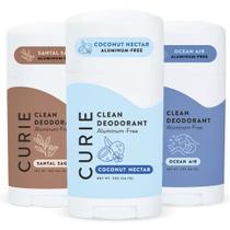 Pacote com 3 desodorantes Curie Calm & Cool para mulheres com néctar de coco