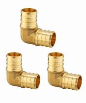(Pacote com 3) EFIELD Barb Crimp Pex 25 mm x 25 mm Cotovelo de 90 graus