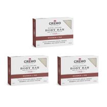 Pacote com 3 esfoliantes Body Bars Cremo Bourbon & Oak