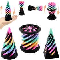 Pacote com 3 Fidget Toy Bigted Spiral Cone Pyramid Passthrough Pink