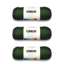 Pacote com 3 fios de sálvia escura Caron Simply Soft, 170 g de acrílico Pacote com 3 fios de sálvia escura Caron Simply Soft, 170 g de acrílico