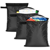 Pacote com 3 fraldas impermeáveis para bebês Aibiley, sacos úmidos e secos, 30x41 cm