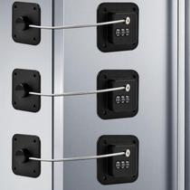 Pacote com 3 Fridge Lock Locilot para crianças e adultos (preto) Pacote com 3 Fridge Lock Locilot para crianças e adultos (preto)